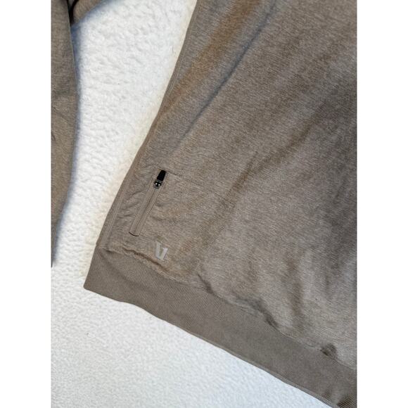 Vuori Men's Ponto Performance Crew Long Sleeve Shirt Walnut Heather Small - Picture 2 of 4